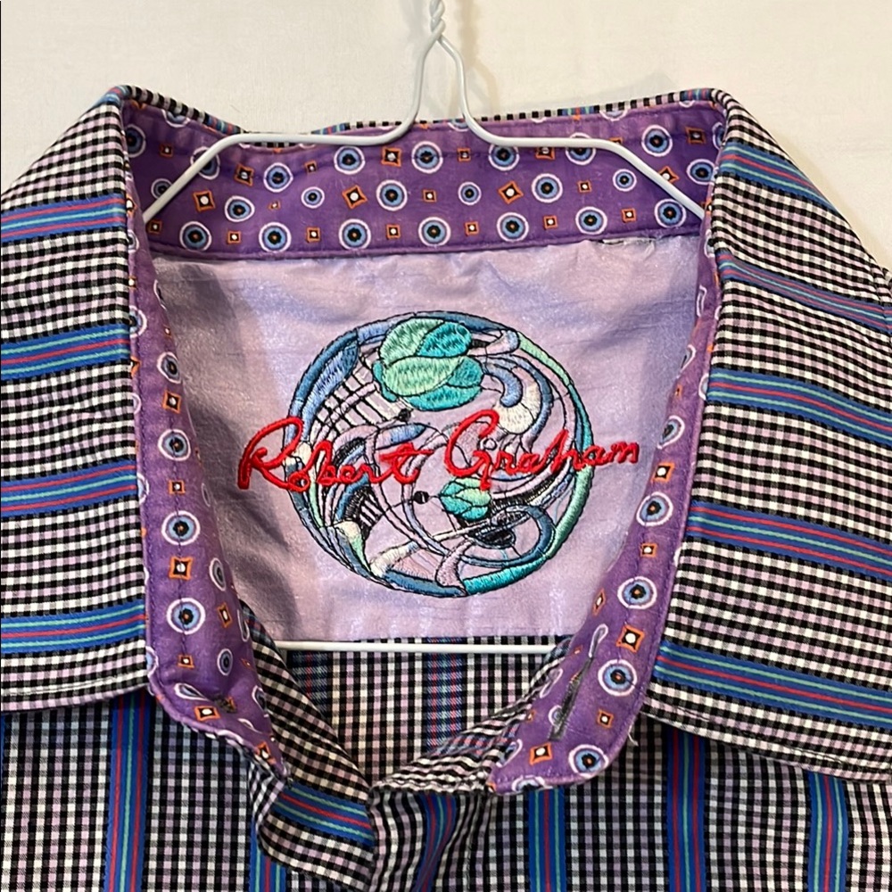 Robert Graham Checkered and Striped Shirt